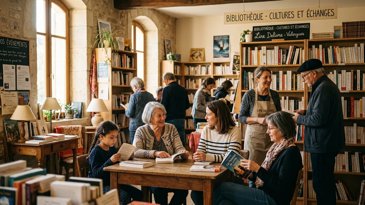 Fonds documentaire et espace de lecture publique de LIRE DÉLIVRE à Valergues
